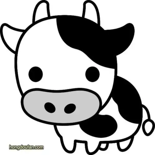 教你画小牛宝宝-红豆饭小学生简笔画大全
