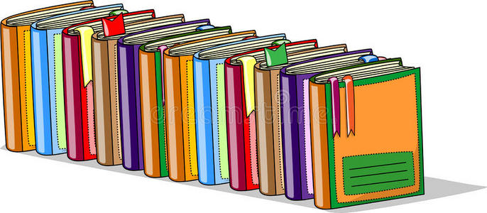 卡通教科书,矢量照片