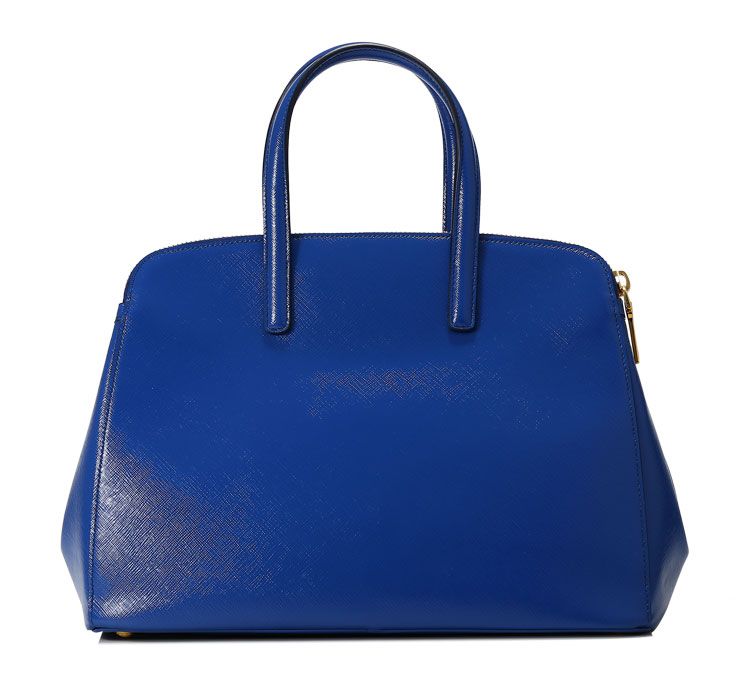 prada(普拉达) #宝蓝色皮质手提两用包