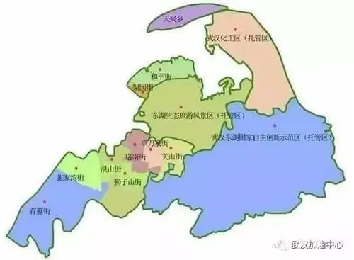 武汉市洪山区区域图
