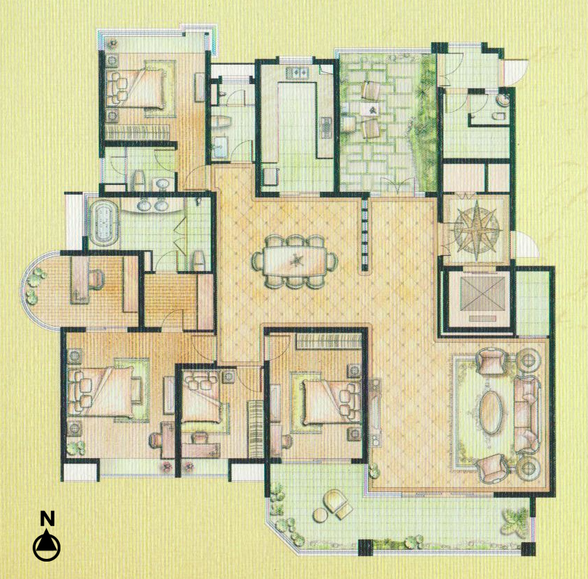 276平米大平层户型图