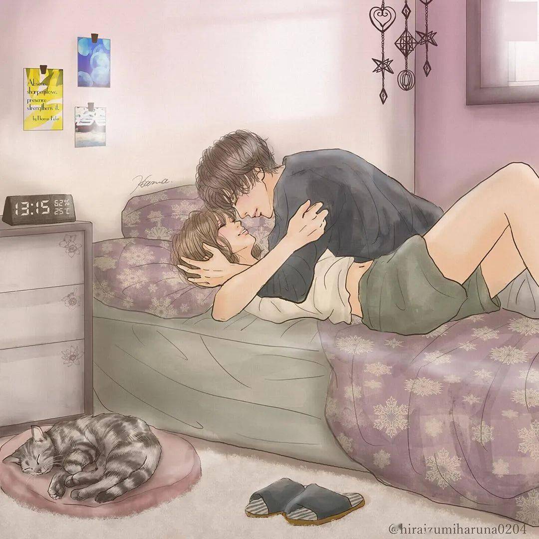 看完老脸就红日本插画师笔下又污又甜的情侣日常场面太过劲爆看完面红