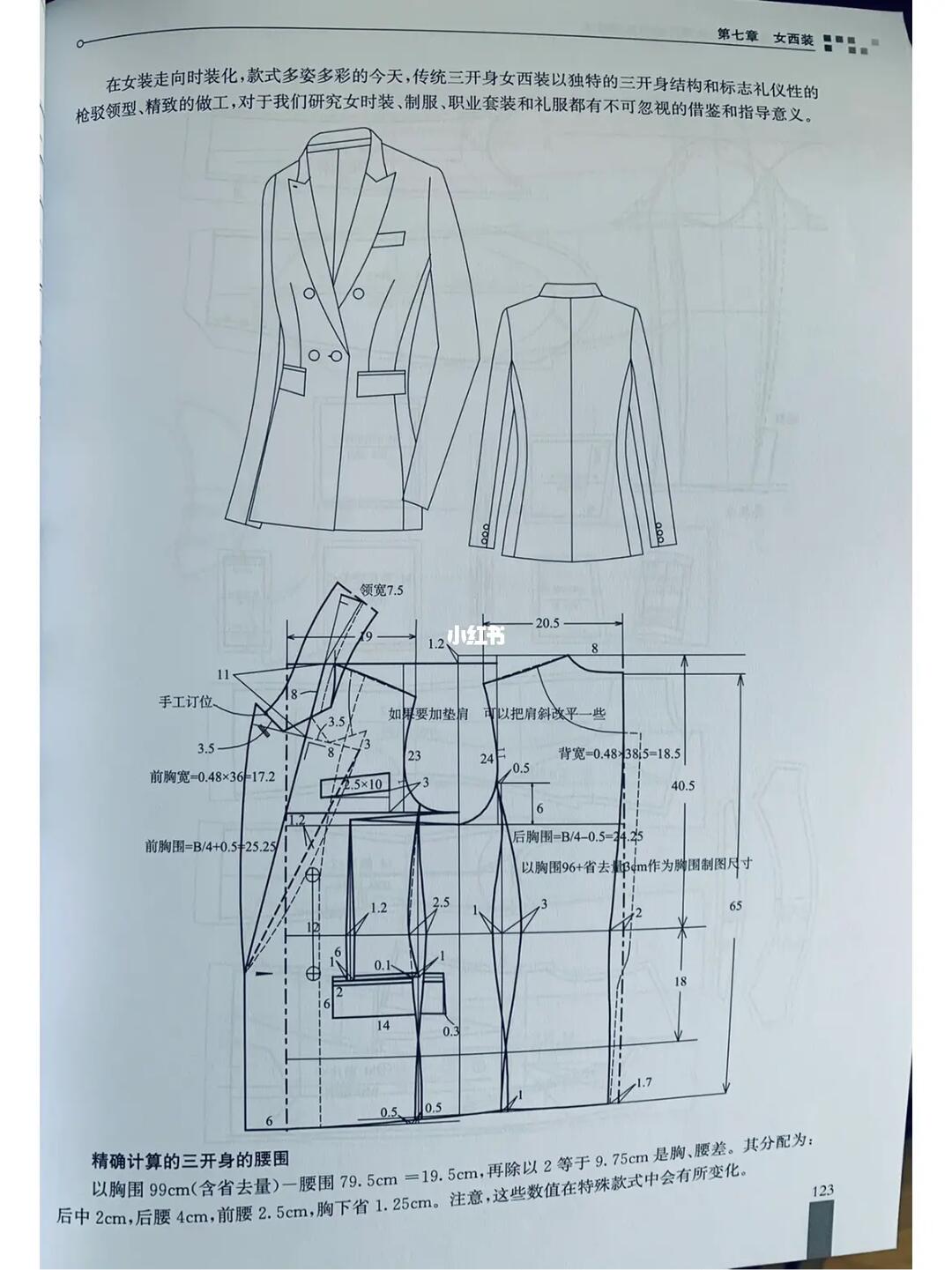分享三开身双排扣女西装