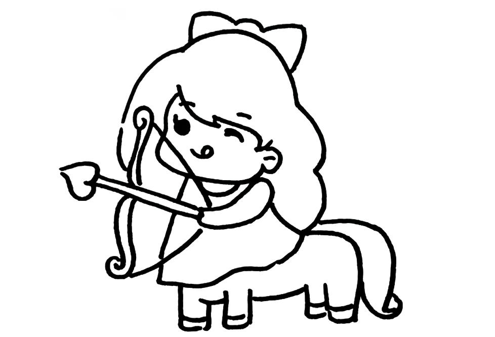 画个了画十二星座之射手座儿童简笔画可爱卡通人物粉丝投稿上新哦5岁