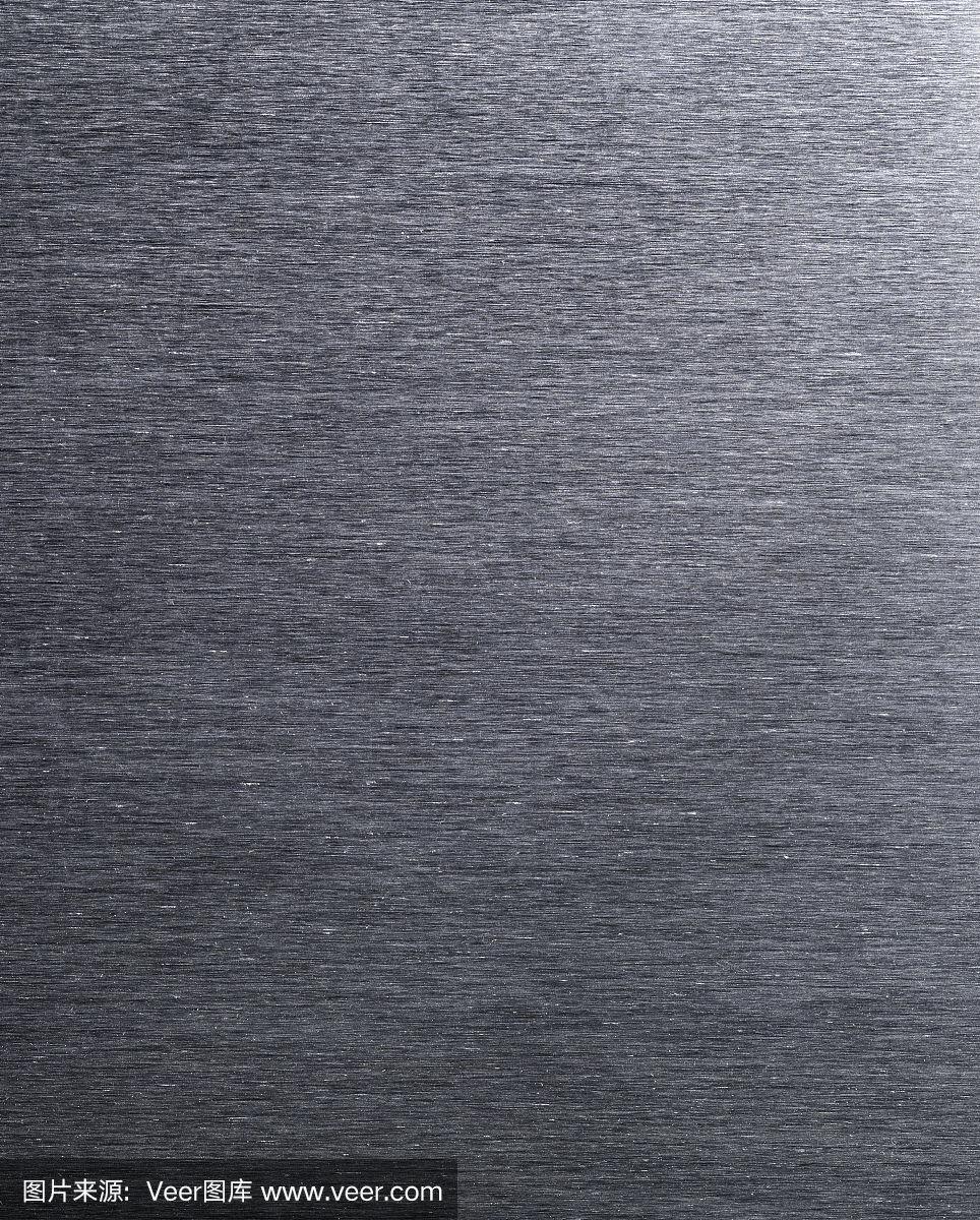 特写纹理拉丝金属铝表面背景