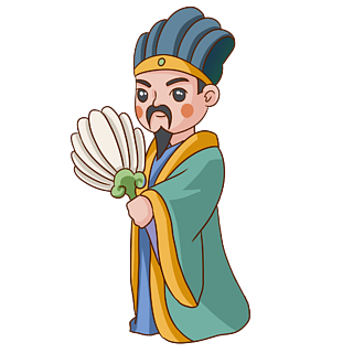 手绘卡通四大名著人物诸葛亮