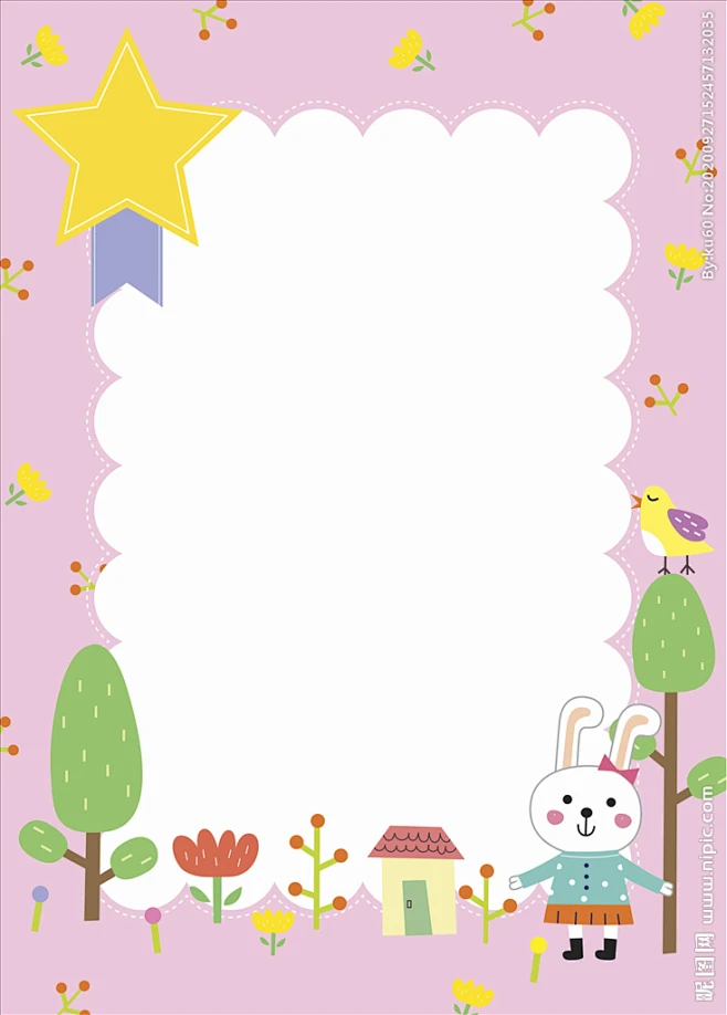 儿童卡通边框卡通插画卡通儿童人物插画