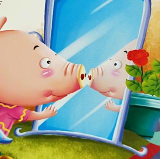 小猪照镜子