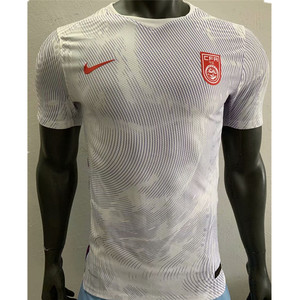 中国队球衣2021新款国足武磊客场白色球员版国家队足球服队服定制