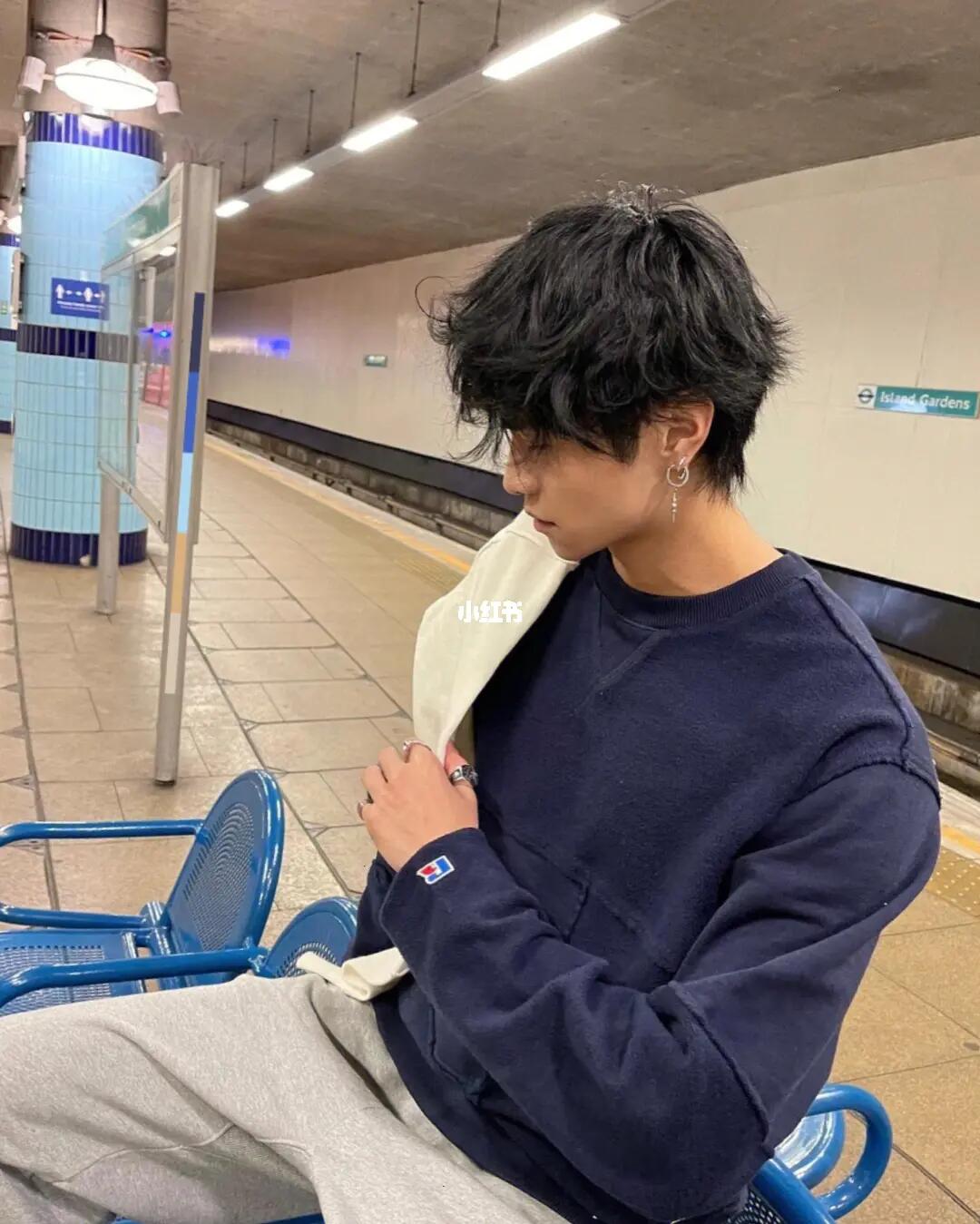 男生随意感卷发氛围感少年感羊毛卷