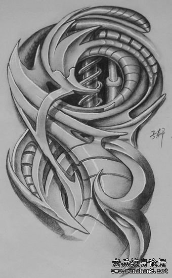 机械臂|纹身手稿-郑州天龙纹身工作室