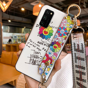 华为荣耀v30pro手机壳v30卡通v20创意20i斜挎20pro腕带v10挂绳壳