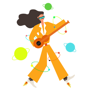 元宇宙交互人物摇滚歌手