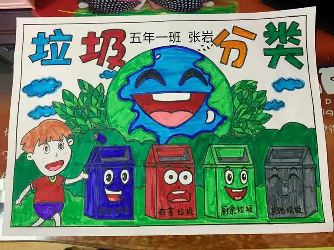 "把绿色画出来"垃圾分类绘画活动