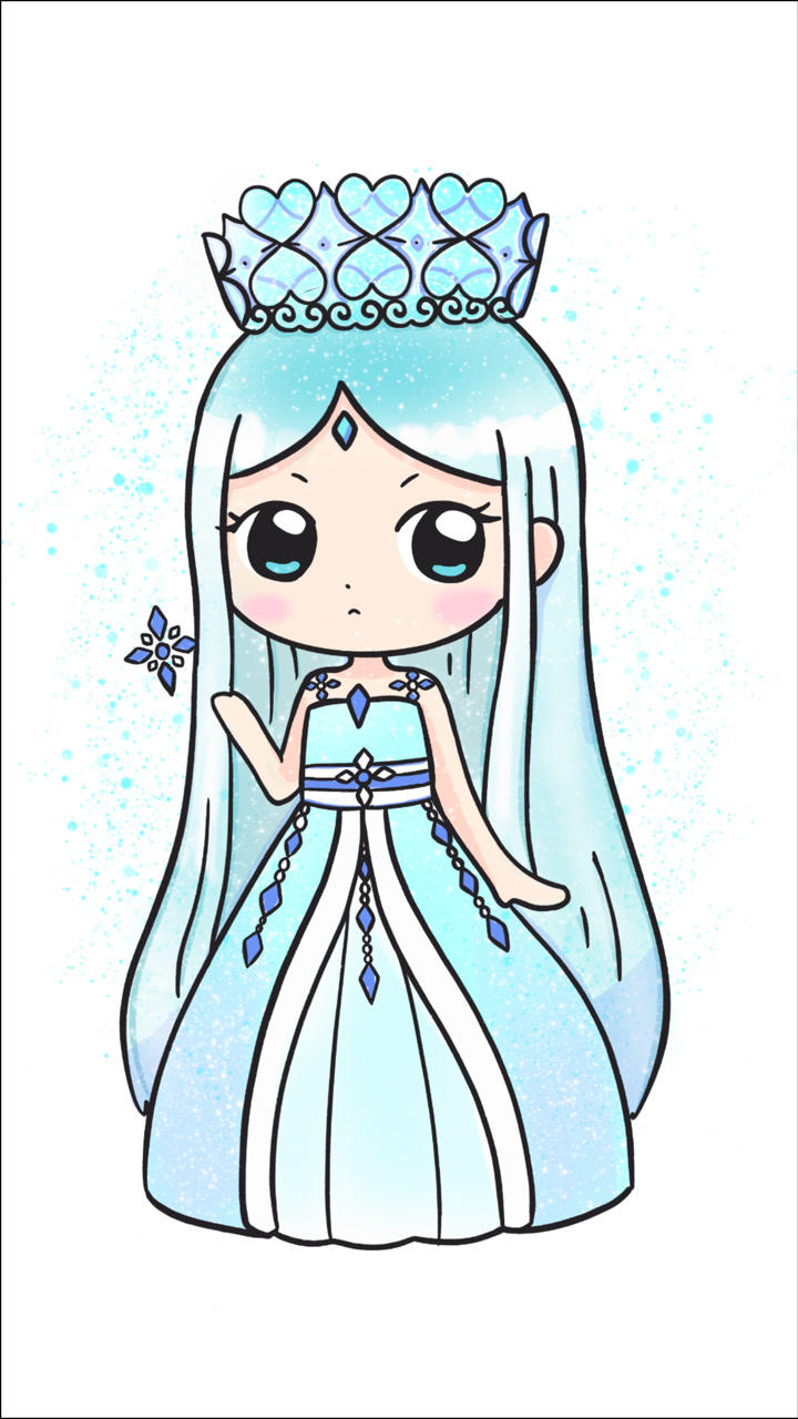 画叶罗丽冰公主, 冰公主简笔画 萌萌画画教程