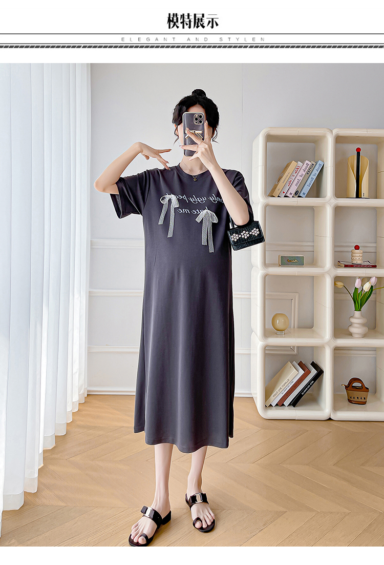 实拍现货 网红新款短袖韩版宽松休闲大码连衣裙 - 17网