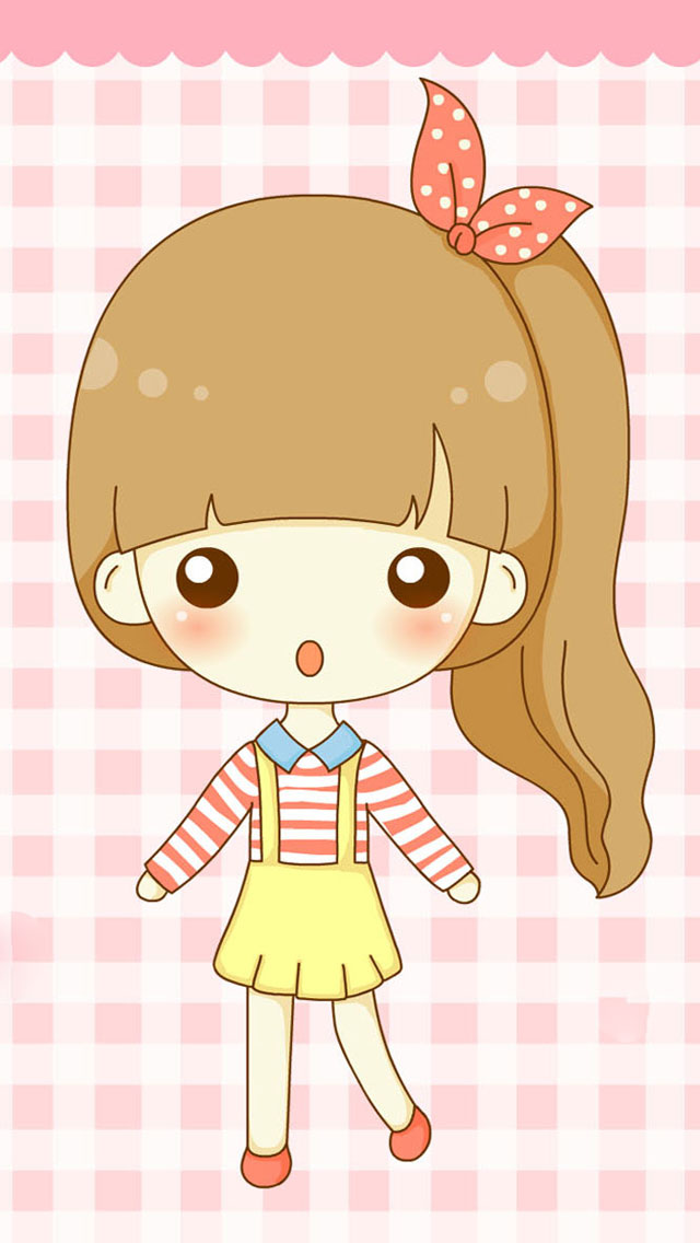 可爱卡通图片萌版女生头像iphone手机壁纸