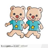 卡通双胞胎头像 非常乖巧可爱的卡通双胞胎小孩头像【点击鼠标右键