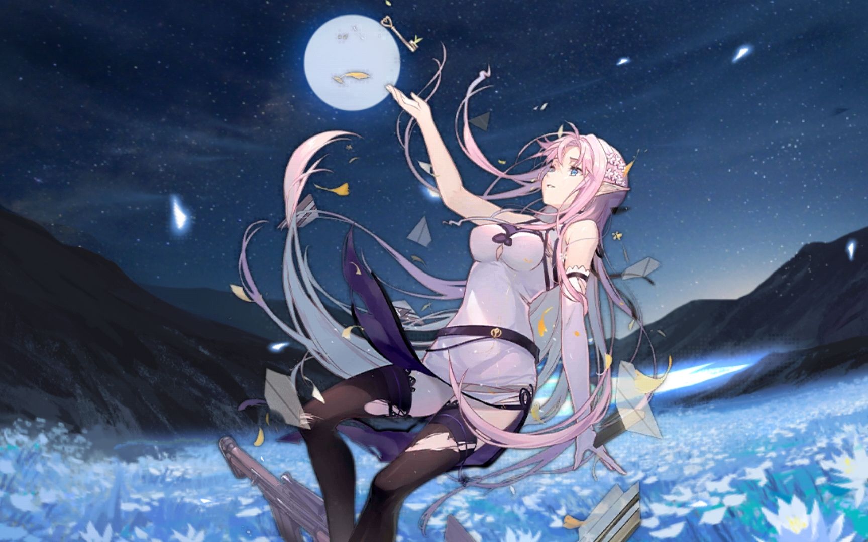 皮肤一览【60帧皮肤预览】少女前线://闪电ots14"紫雨心"【live2d】