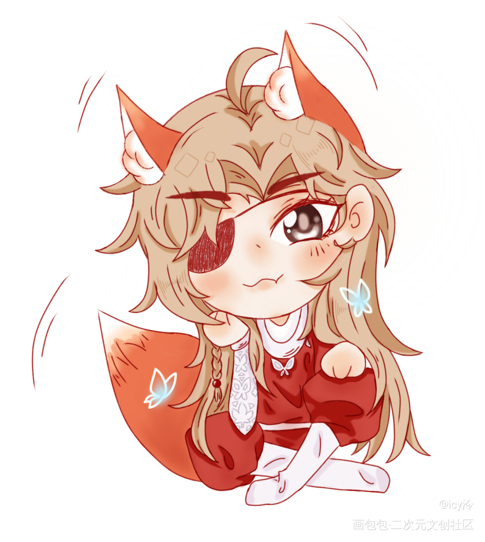 狐狸fafa的wink_天官赐福花城q版绘画作品
