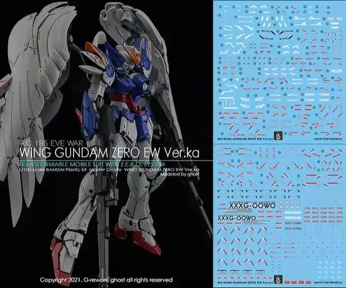 mg卡掉毛飞翼ew水贴示意图.#高达 #模型 #男人的玩具  - 抖音