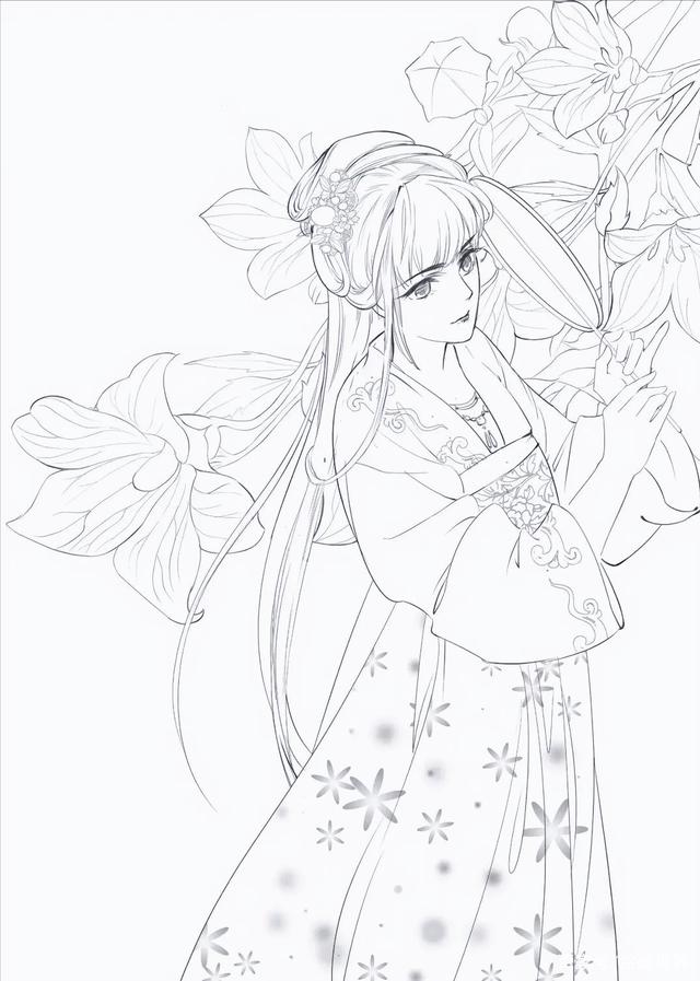 干货!难得一见的古风人物线稿,喜欢画画的快收藏起来临摹学习