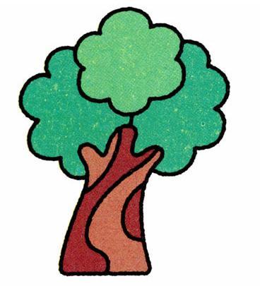 杨树简笔画杨树简笔画图片带颜色