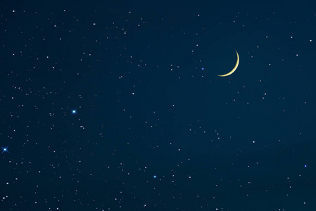 新月和星新月亮和星星照片