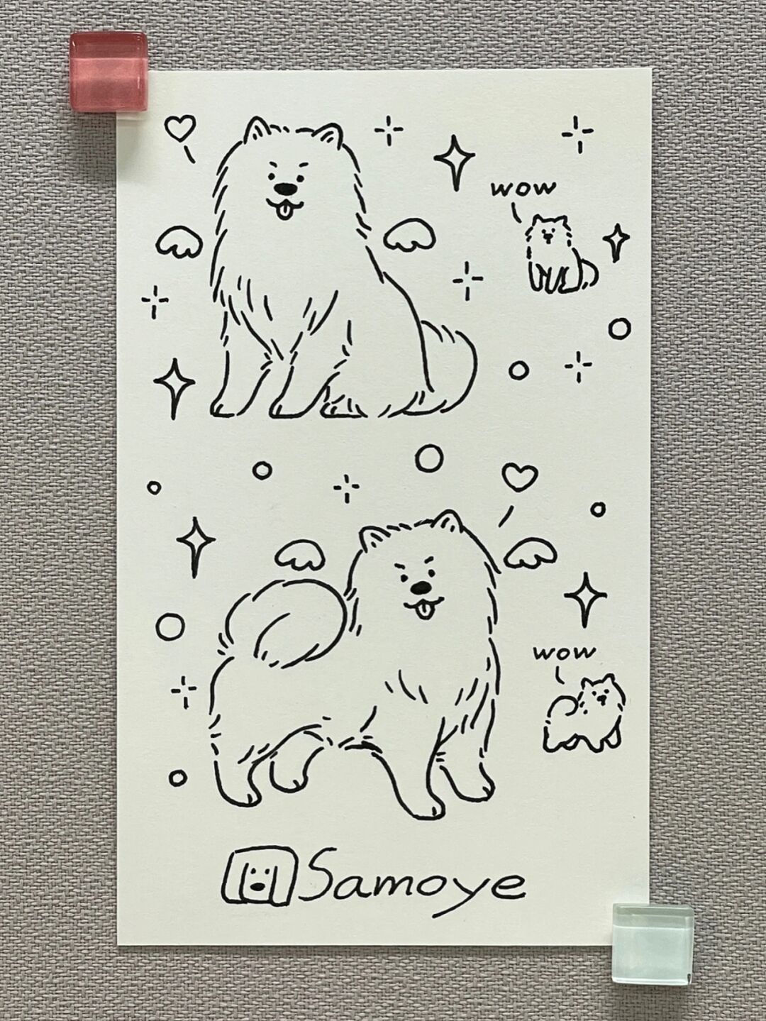 98狗狗简笔画100-26|萨摩耶 狗狗简笔画第26弹!