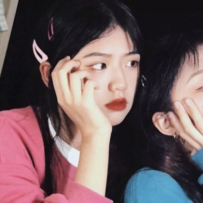 高清闺蜜头像真人拽酷一对两张图片