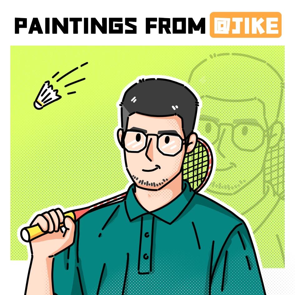 一个热爱羽毛球的小哥哥