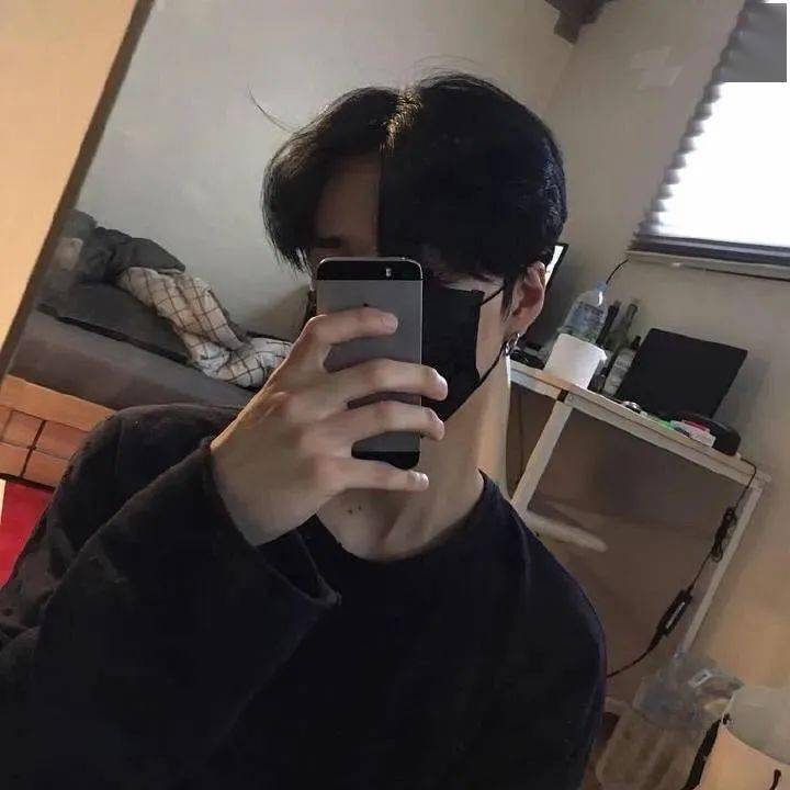 手机对镜自拍挡脸头像