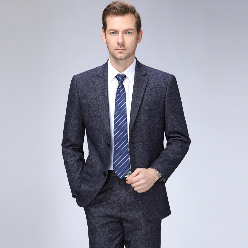 21西服套装男秋冬款修身职业正装男商务绅士伴郎服新郎服结婚礼服