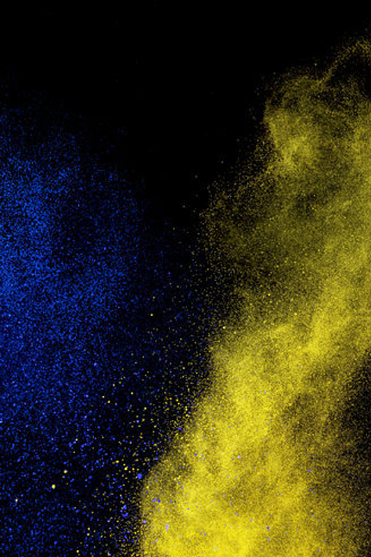 蓝黄泼墨告诉摄影背景jpg金色绚丽商机无限招商海报背景素材psdjpg