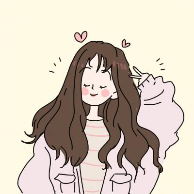 手绘头像女生唯美简约少女的日常