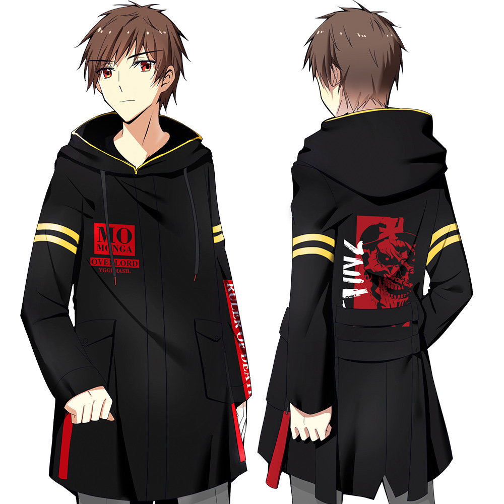 漫趣overlord周边骨王动漫外套风衣二次元中长棉服动漫t恤