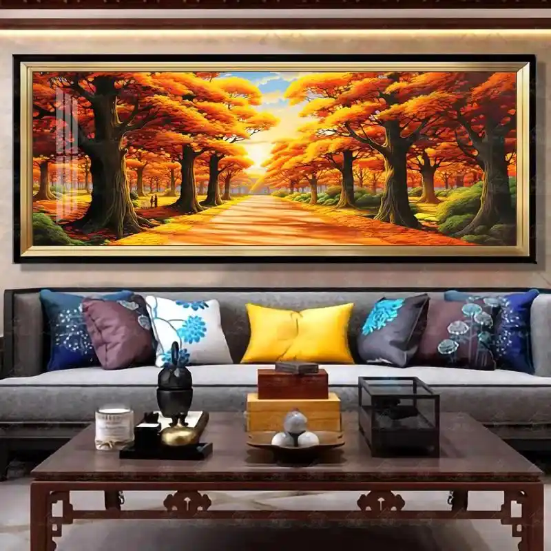 爱阁十字绣黄金满地.黄色象征着秋天的丰收,寓意积极向上,代表 - 抖音