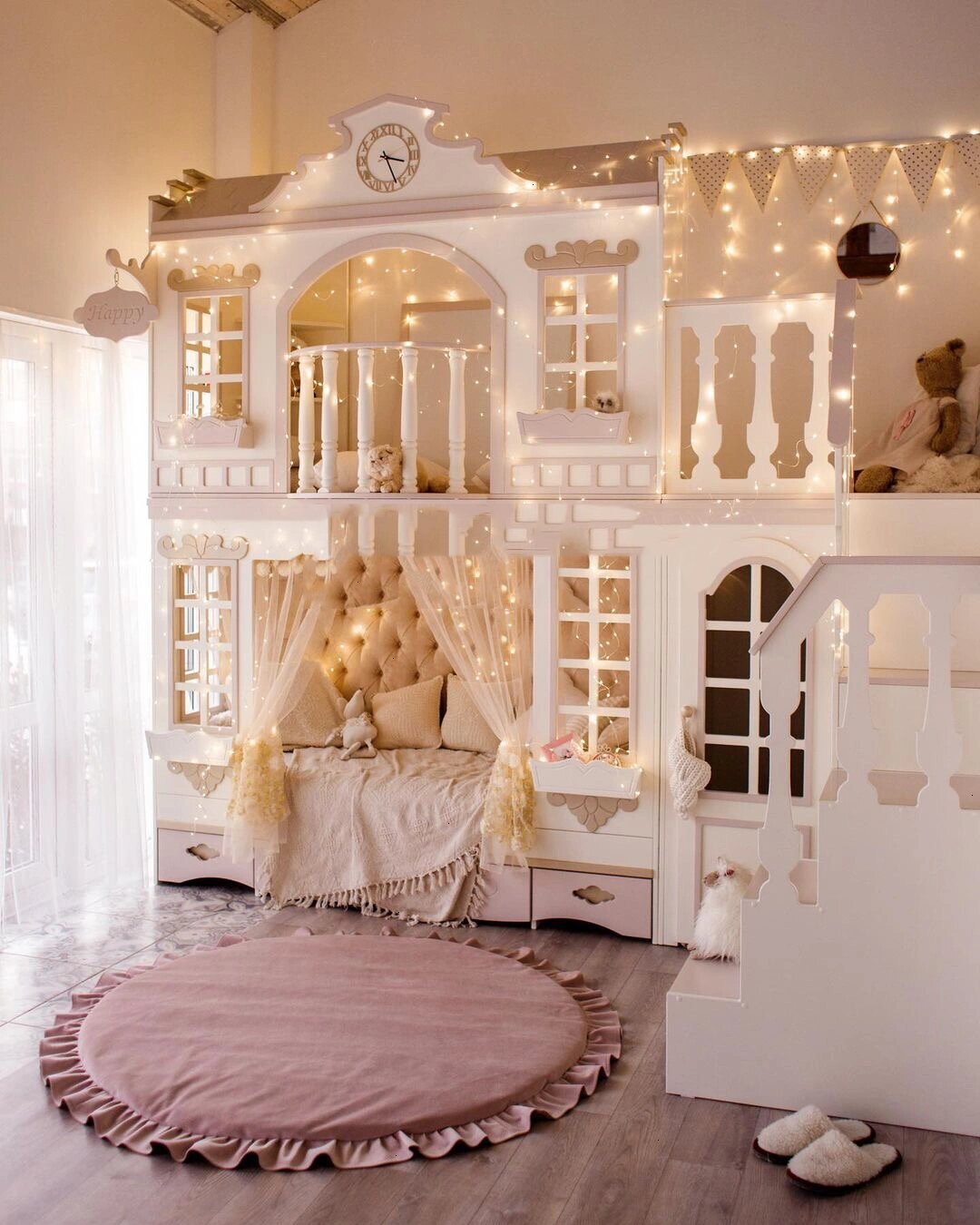 绝美儿童房 女孩的公主床