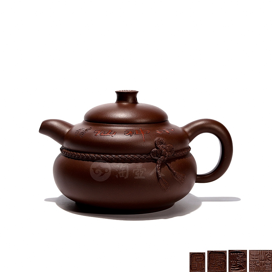 宜兴名家沈汉生紫砂壶作品《小神仙壶》原矿全手工优惠全场包邮真品