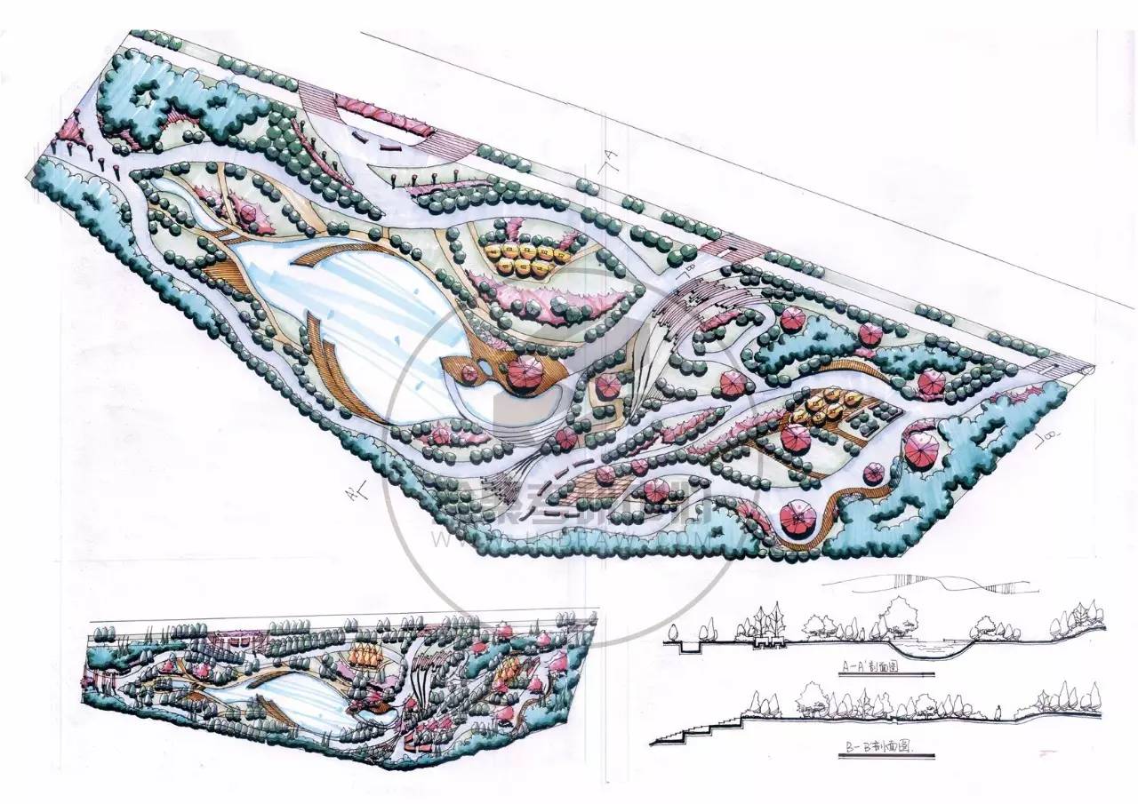 绘聚景观快题作品