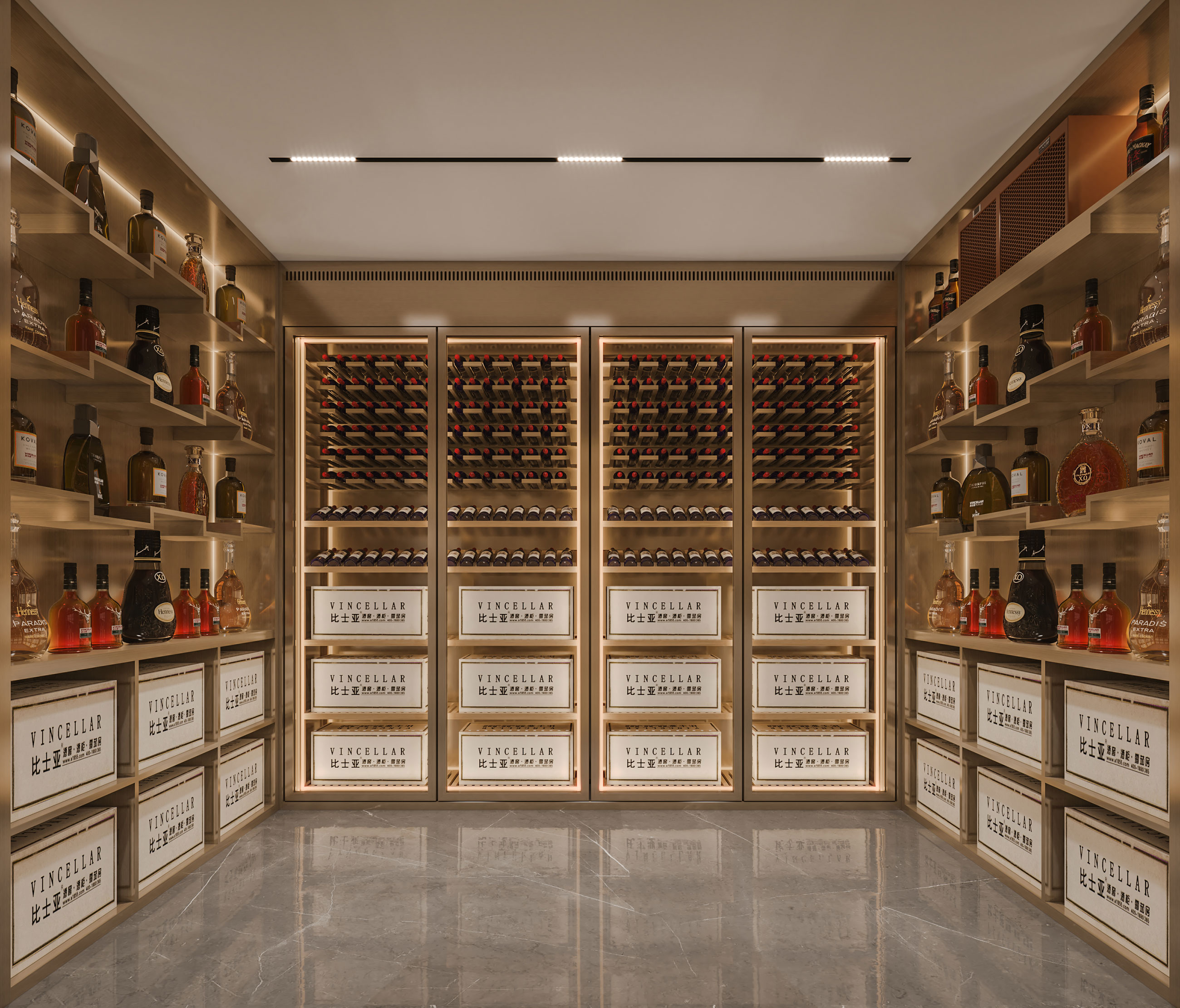 厦门台湾山庄白酒酒窖设计效果图