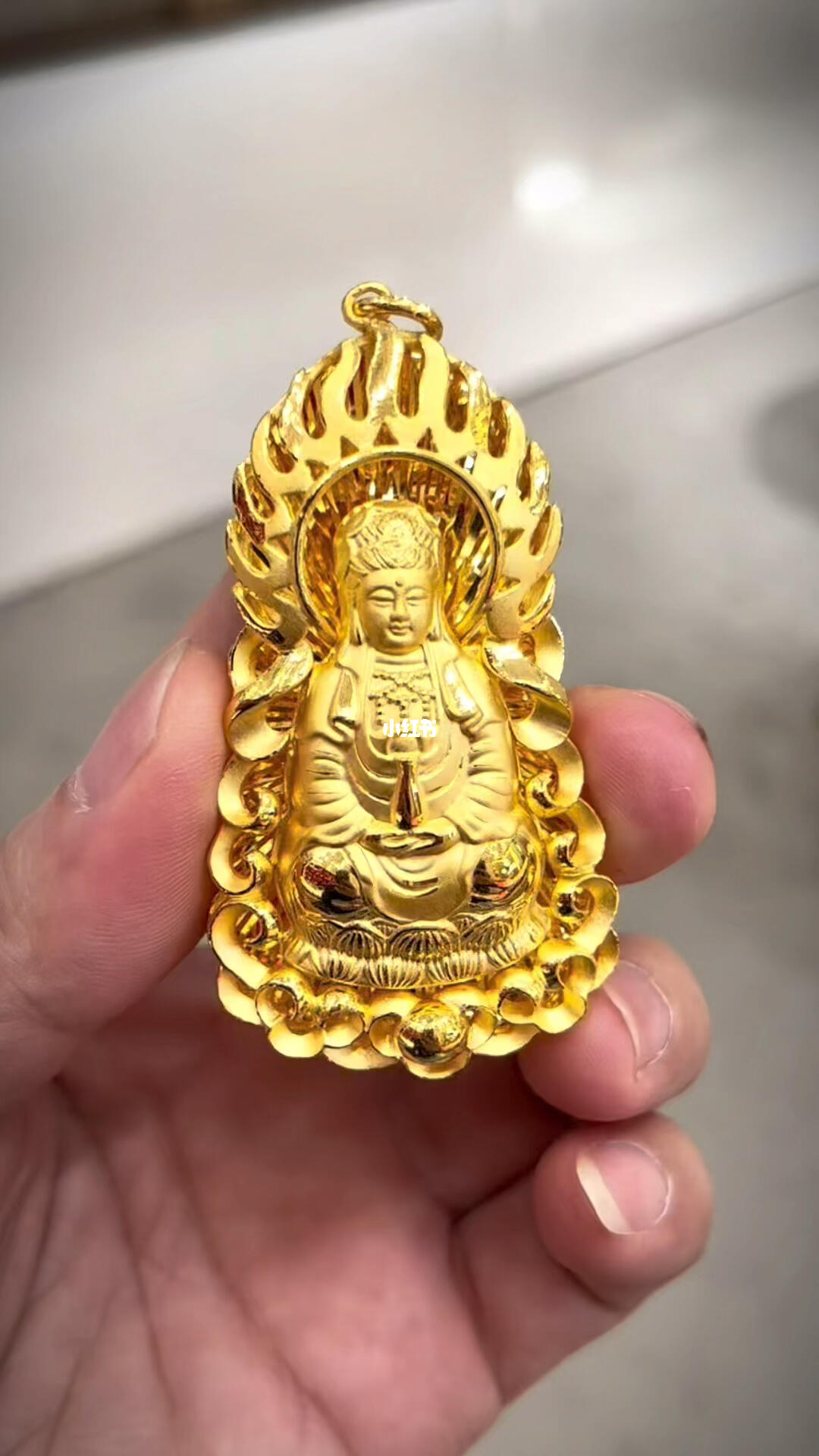 观音吊坠黄金水贝黄金吊坠黄金吊坠