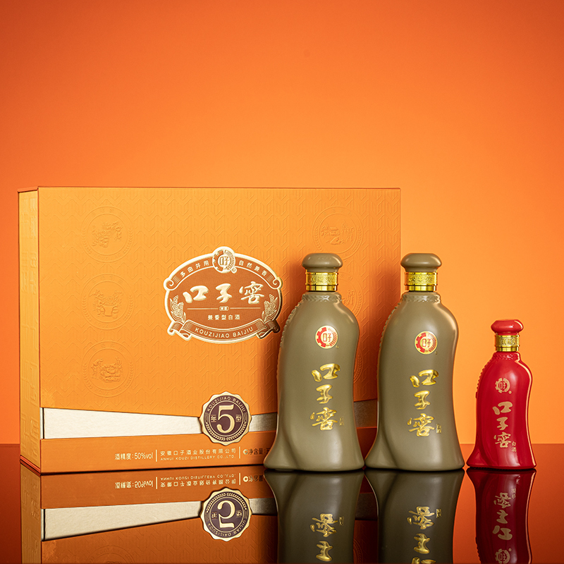口子窖五年型50度550ml*2礼盒[容量升级版]节日送礼