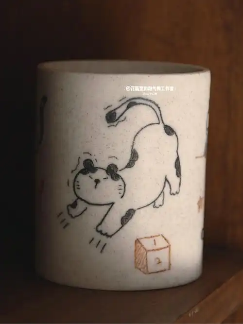 画什么图案在杯子上都取决于猫子给什么素材