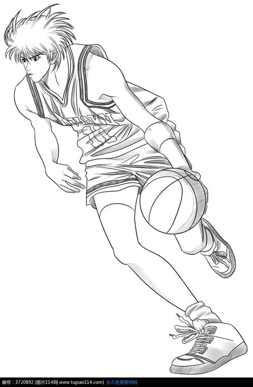 免费打篮球人物简笔画运动人物素描篮球简笔画打篮球简笔画男生帅气