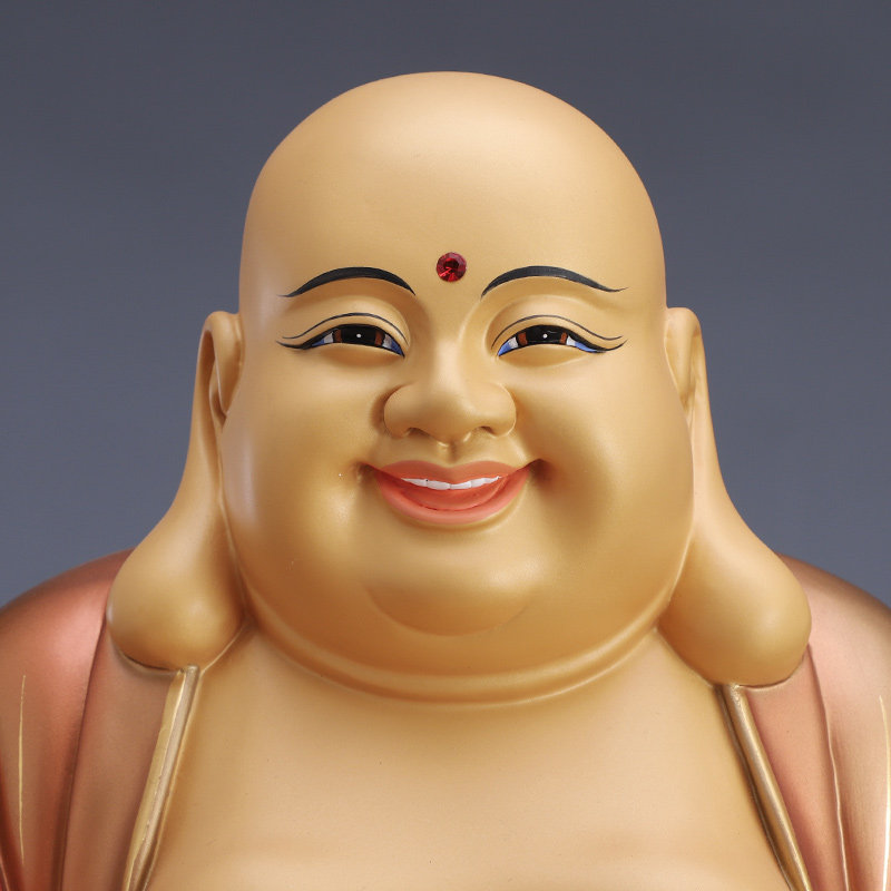 笑佛大肚弥勒佛菩萨纯铜弥勒佛摆件家居客厅招财弥勒佛佛像未来佛