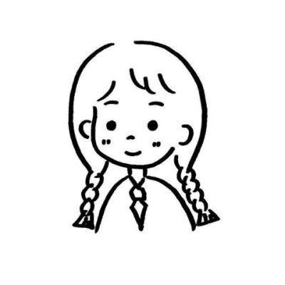 简笔画头像高清超萌的抖音可爱简笔画小女孩图片小女孩三简笔画纹身贴