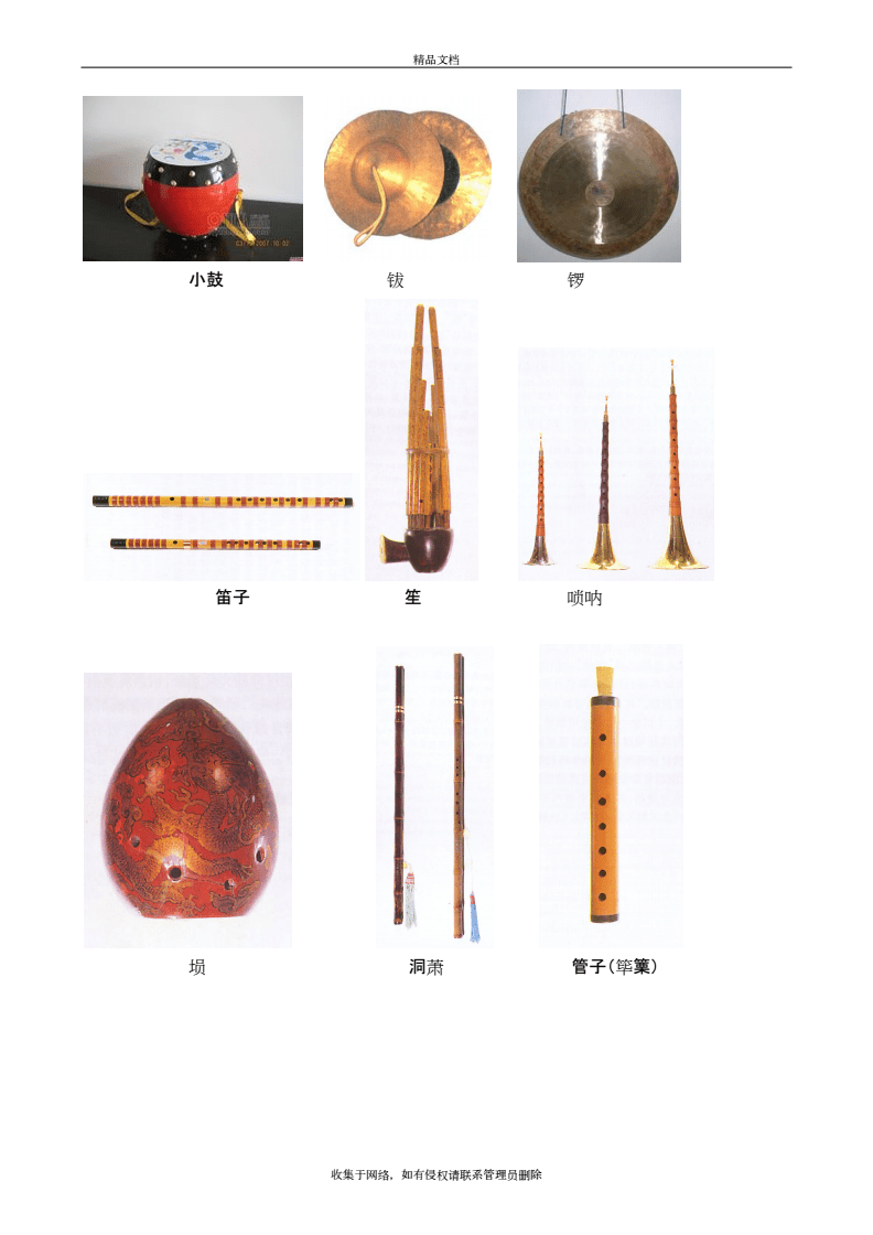 常见乐器名称 乐器图片教学内容.doc
