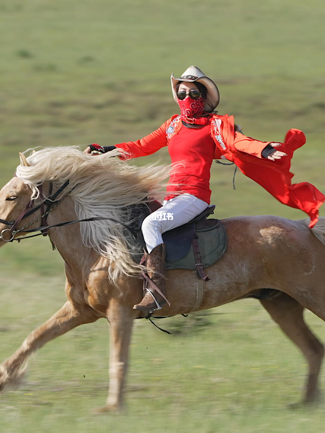 草原骑马