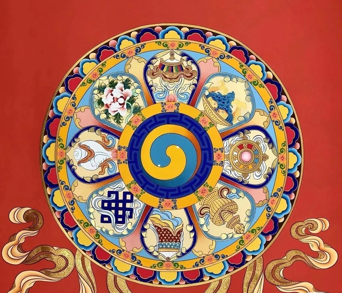 八吉祥高清唐卡